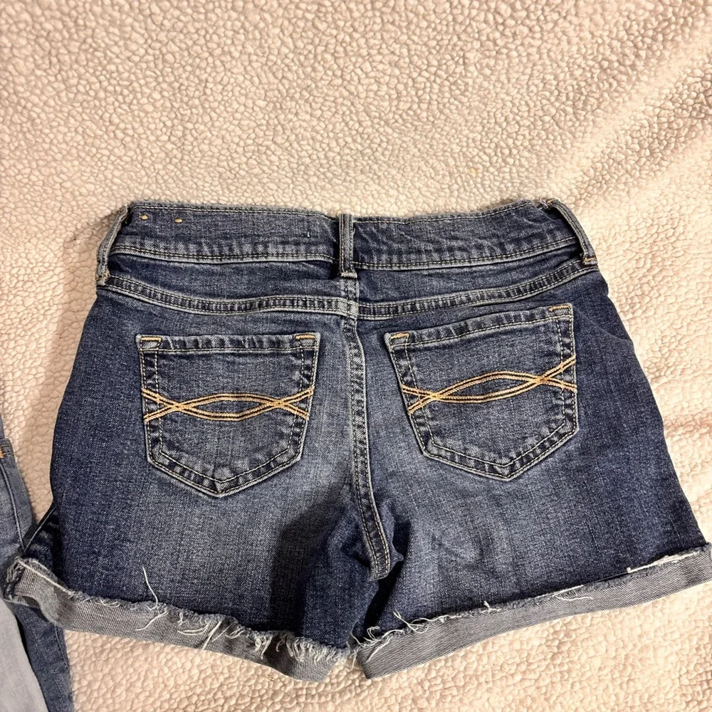Abercrombie Kids Blue Jean Bundle Shorts with Frayed Hem - Picture 8 of 16